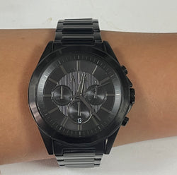 Genuine Armani Exchange Mens Black Metal Bracelet Watch AX2601 Chronograph NEW *READ* Other