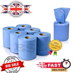 Centrefeed The Blue Roll 6 Pack Industrial Office Cleaning Paper