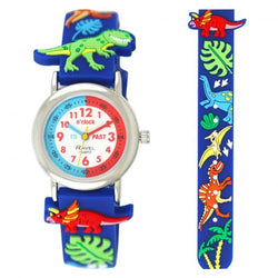 Ravel Children Girls & Boys 3D Cartoon Time Teacher Watch Blue Dinosaur R1513.95 Learn To Tell Time