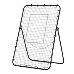 Foldable Football Rebounder Net Adjustable Angles & Target Zone Ball Games Wall Training Coaching Equipment