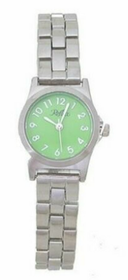Ladies Metal Bracelet Watch by Reflex LB100 Silver Tone Green Dial