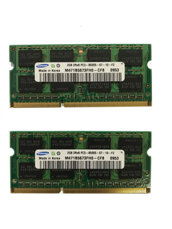 RAM certificada pela Apple de 4 GB (2x2 GB) PC3-8500 1066 MHz Samsung M471B5673FH0-CF8 SoDIMM MacBook iMac 