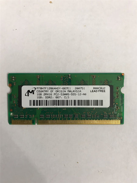 Memória Micron 1GB DDR2 667mhz PC2-5300S MT8HTF12864HDY-667E1 iMAC A1224/A1225