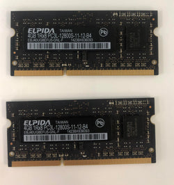 Elpida 8GB DDR3 1333mhz 2x4gb PC3-12800 EBJ40UG8EFU5-GNL-F Kit de memoria Apple Macbook/iMac original