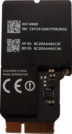 iMac A1418 21.5"/27" A1419 Airport Wifi Wireless Bluetooth Card Adapter 607-8968 (2012-2015)