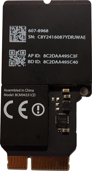 iMac A1418 21.5 "/ 27" A1419 Airport Wifi Adaptador inalámbrico de tarjeta Bluetooth 607-8968 (2012-2015)