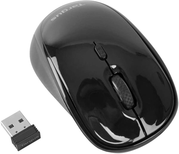 Ratón óptico inalámbrico Targus AMW50EU negro para ordenador/ordenador portátil ratón inalámbrico Windows/Apple Macbook Mac OS