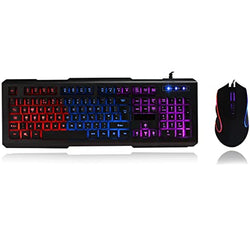 Conjunto de teclado para jogos e mouse óptico sem fio Jedel UK Layout preto/vermelho WS880R