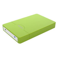 Caja de disco duro SATA externa de 2,5" aproximadamente verde, USB2, alimentado por USB, sin tornillos,