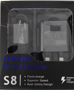 Adaptador de viagem para tomada de parede Samsung USB-C S8 adaptável de carregamento rápido preto EP-TA20UWE