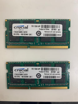 Apple Crucial 16GB (2x 8GB) DDR3L 1600mhz PC3L-12800 SODIMM iMac/MacBook Pro Kit de memoria CT8G3S160BM.C16FER