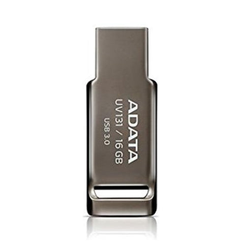 Caneta de memória ADATA 16GB USB 3.0, sem tampa, cinza cromo
