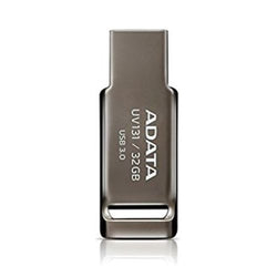 ADATA 32GB USB 3.0 Memory Pen sin tapa, gris cromo UV131