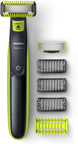 Philips QP2620/25 OneBlade Wet N Dry Hair Afeitadora eléctrica para rostro y cuerpo Negro/Verde