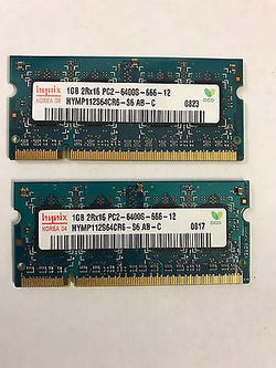Hynix 2gb ram 2x1gb ddr2 800mhz PC2-6400S HYMP112S64CR6-S6 kit de memória apple imac 2007 2008 a1224 a1225