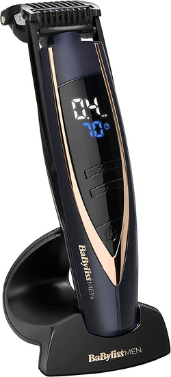BaByliss MEN Ultimate Stubble Control XTP Barba Trimmer Azul/Oro rosa Recargable Impermeable