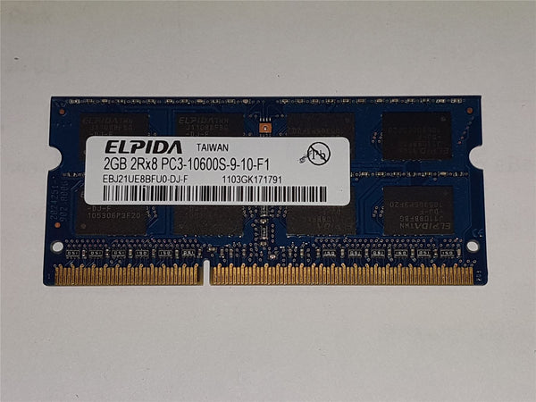 Elpida 2GB(1x2gb) DDR3 1333mhz PC3-10600S EBJ21UE8BFU0-DJ-F Memoria Apple Macbook