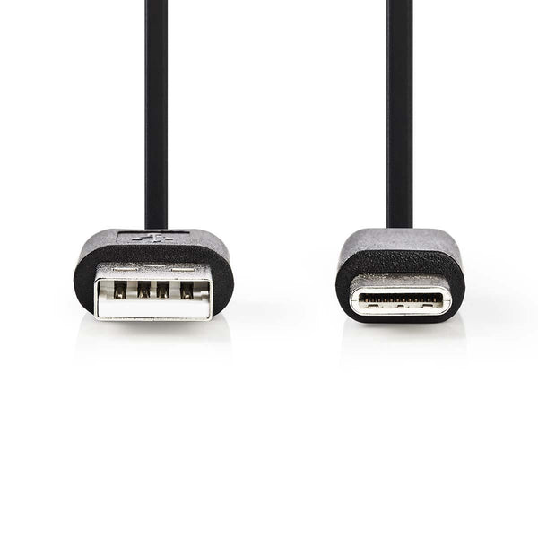 Cabo USB Nedis Tipo-C Macho para USB-A Macho 3m Preto Carga/Sincronização de Dados de Telefone USB-C