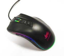 Pantheon GT300+ 9D PC Gaming Scroll Mouse Óptico 4000DPI USB Preto Luzes LED