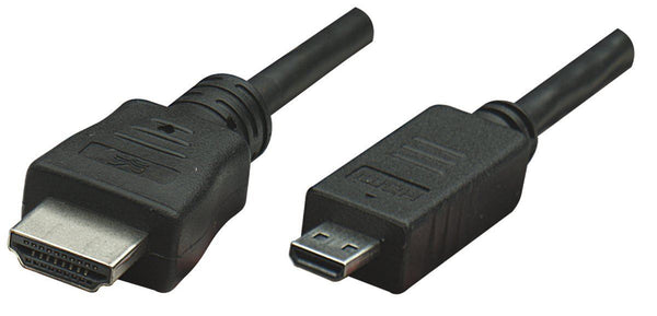 Manhattan 2m HDMI - Cables HDMI (HDMI, Micro-HDMI, Macho/Macho, Níquel, Negro) 