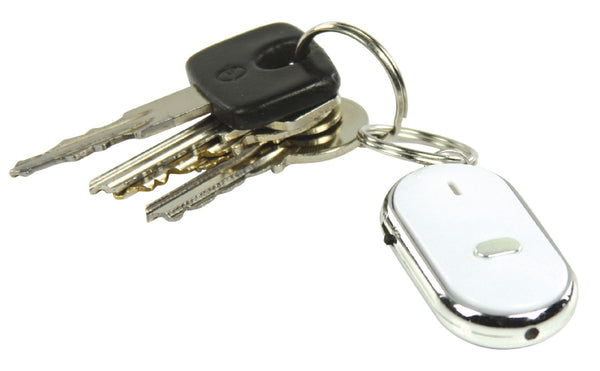 Chaves perdidas apitam e encontram chaveiro localizador de chave de casa/carro com lanterna LED (BXL-KF10)