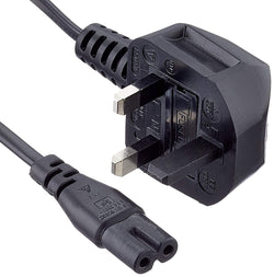 Playstation/Xbox/Estéreo Cable de alimentación de CA Figura 8 (1,5 m) 13 Amp (Negro) Reino Unido Enchufe de 3 clavijas Cable de alimentación