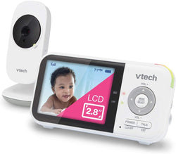 Vigilabebés de vídeo digital VTech de 2,8" VM819 Pantalla LCD a color de alta resolución con batería de larga duración (ver, oír y hablar)