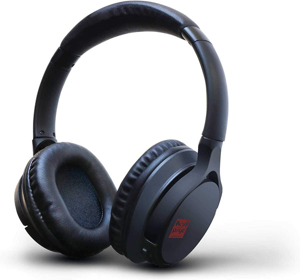Fones de ouvido Bluetooth sem fio Sumvision Psyc Wave RX sobre a orelha estéreo Hi-Fi de alta eficiência Fones de ouvido CVC 6.0 Microfone embutido viva-voz para celulares, TV e viagens, preto/vermelho 